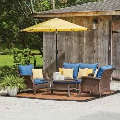 Style Selections Patio Cushion - 16-in x 16-in - Polyester - Yellow -Garden Decor Style 49235050c L