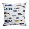 Style Selections Outdoor Throw Pillow - Polyester - 16-in x 16-in - Fish Pattern