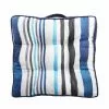 Style Selections Reversible Cushion for Chair or Ground - Striped Pattern - Blue -Garden Decor Style 49235087 L