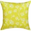 Style Selections 16-in x 16-in Yellow Floral Polyester Cushion -Garden Decor Style 49235142 L
