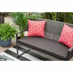 Style Selections Outdoor Red Cushion 16-in x 16-in -Garden Decor Style 49235146d L
