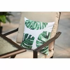 Style Selections 16-in x 16-in Exterior Cushion Palm Leave -Garden Decor Style 49235148c L
