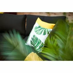Style Selections 16-in x 16-in Exterior Cushion Palm Leave -Garden Decor Style 49235148d L