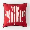 Style Selections Outdoor Cushion - Maple Leaf Print - Red/White - 18-in W x 18-in L