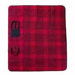 Style Selections Picnic Blanket - Red/Black Plaid - 50-in x 60-in