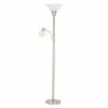 Metal Torchiere Lamp - 71" - Brushed Steel